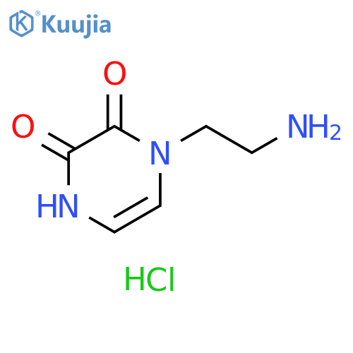 1-(2-aminoethyl)-1,2,3,4-tetrahydropyrazine-2,3-dione hydrochloride structure