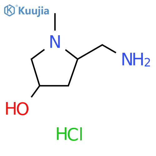 3-Pyrrolidinol, 5-(aminomethyl)-1-methyl-, hydrochloride (1:2) structure