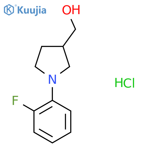 1-(2-fluorophenyl)pyrrolidin-3-ylmethanol hydrochloride structure