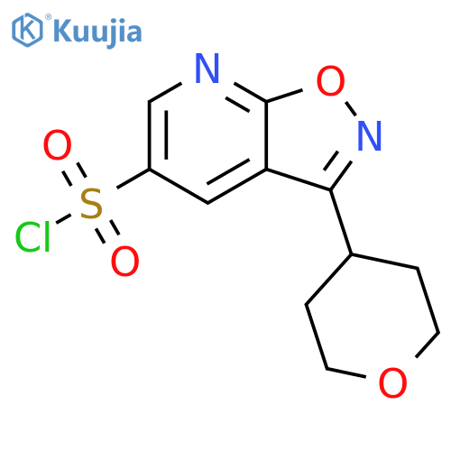 3-(oxan-4-yl)-1,2oxazolo5,4-bpyridine-5-sulfonyl chloride structure