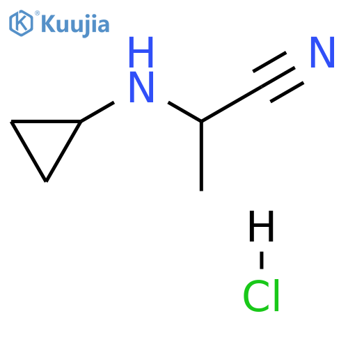 2-(cyclopropylamino)propanenitrile hydrochloride structure