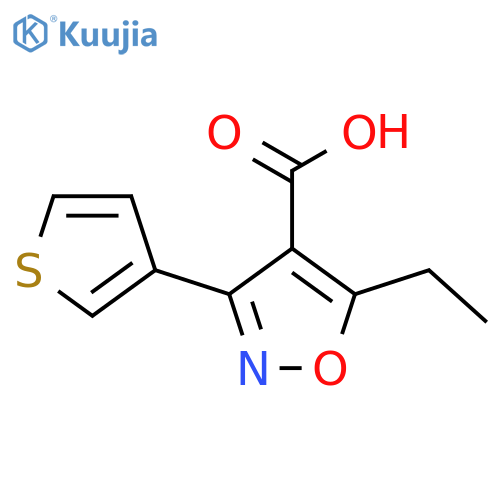 5-Ethyl-3-(thiophen-3-yl)isoxazole-4-carboxylic acid structure