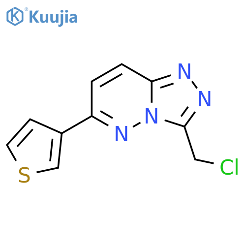3-(Chloromethyl)-6-(thiophen-3-yl)-[1,2,4]triazolo[4,3-b]pyridazine structure