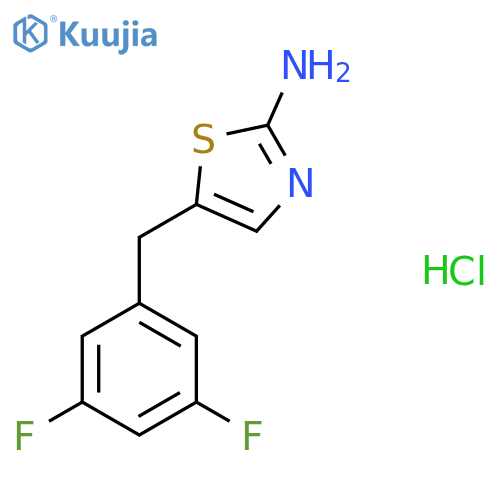 5-(3,5-difluorophenyl)methyl-1,3-thiazol-2-amine hydrochloride structure