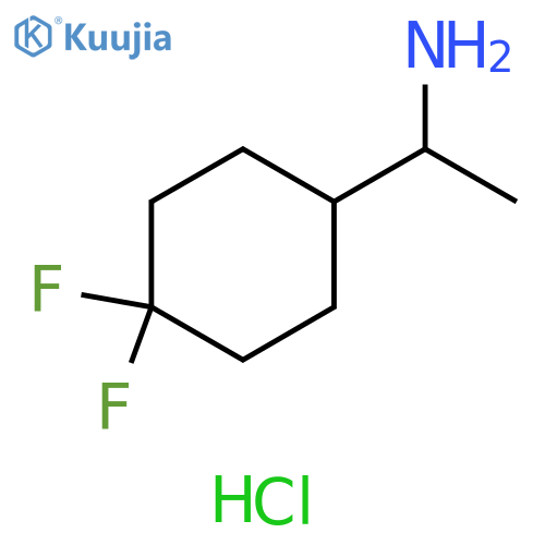1-(4,4-difluorocyclohexyl)ethan-1-amine hydrochloride structure