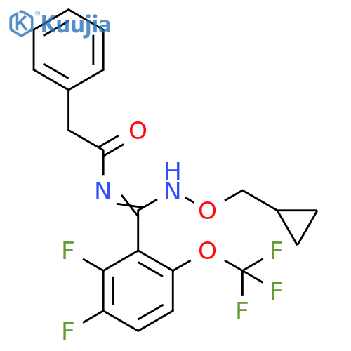 Benzeneacetamide,N-[[(cyclopropylmethoxy)amino][2,3-difluoro-6-(trifluoromethoxy)phenyl]methylene]- structure