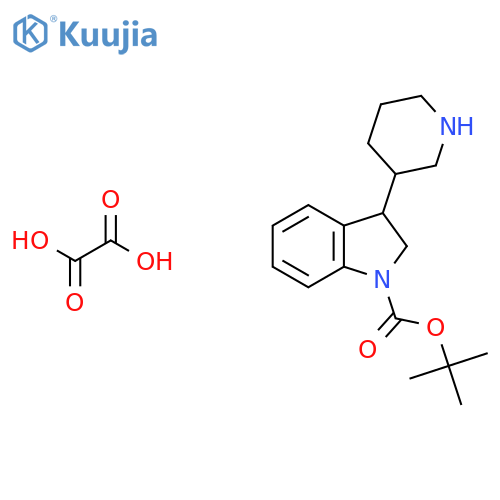 Tert-Butyl 3-(piperidin-3-yl)indoline-1-carboxylate oxalate structure