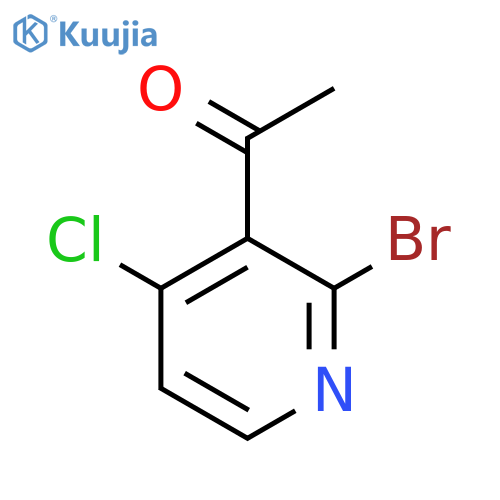 1-(2-bromo-4-chloro-3-pyridyl)ethanone structure