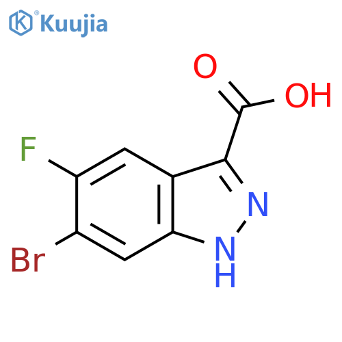 6-Bromo-5-fluoro-1H-indazole-3-carboxylic acid structure