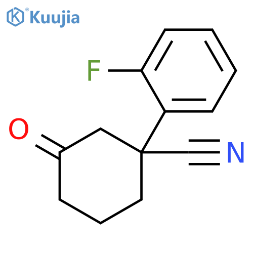 1-(2-Fluorophenyl)-3-oxocyclohexanecarbonitrile structure