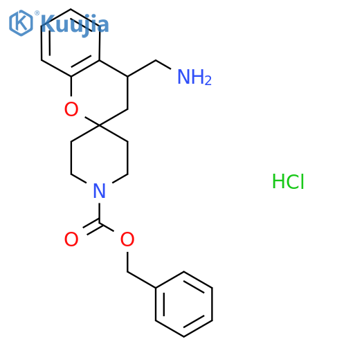Benzyl 4-(aminomethyl)spiro[chroman-2,4'-piperidine]-1'-carboxylate hcl structure