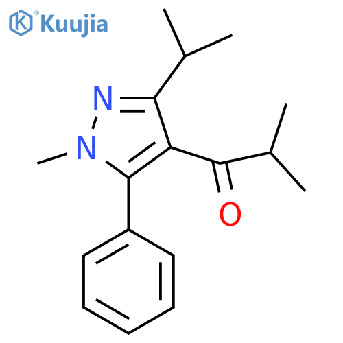 1-(3-Isopropyl-1-methyl-5-phenyl-1H-pyrazol-4-yl)-2-methylpropan-1-one structure