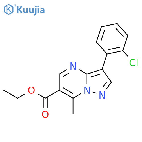 Ethyl 3-(2-chlorophenyl)-7-methylpyrazolo[1,5-a]pyrimidine-6-carboxylate structure