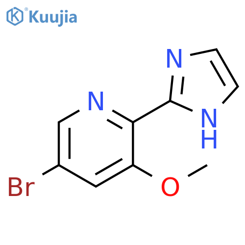 Pyridine, 5-bromo-2-(1H-imidazol-2-yl)-3-methoxy- structure