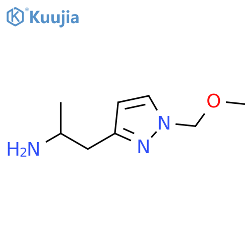 1-(1-(MethoxyMethyl)-1H-pyrazol-3-yl)propan-2-aMine structure