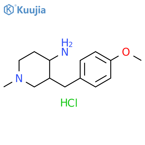 3-(4-Methoxybenzyl)-1-methylpiperidin-4-amine hydrochloride structure