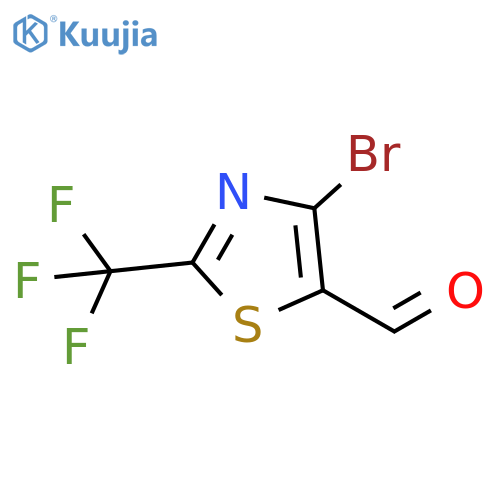 4-bromo-2-(trifluoromethyl)-1,3-thiazole-5-carbaldehyde structure