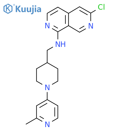 6-Chloro-N-((1-(2-methylpyridin-4-yl)piperidin-4-yl)methyl)-2,7-naphthyridin-1-amine structure