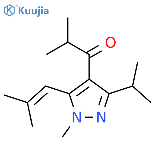 1-(3-Isopropyl-1-methyl-5-(2-methylprop-1-en-1-yl)-1H-pyrazol-4-yl)-2-methylpropan-1-one structure