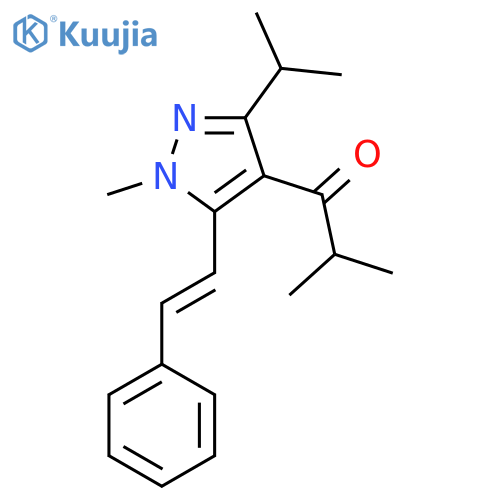 (E)-1-(3-ISOPROPYL-1-METHYL-5-STYRYL-1H-PYRAZOL-4-YL)-2-METHYLPROPAN-1-ONE structure