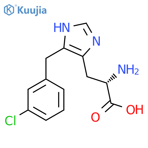 (S)-2-Amino-3-(5-(3-chlorobenzyl)-1H-imidazol-4-YL)propanoic acid structure