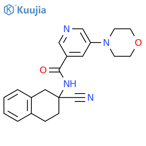 N-(2-Cyano-1,2,3,4-tetrahydro-2-naphthalenyl)-5-(4-morpholinyl)-3-pyridinecarboxamide structure