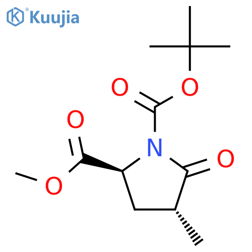 1-tert-butyl 2-methyl (2S,4R)-4-methyl-5-oxopyrrolidine-1,2-dicarboxylate structure