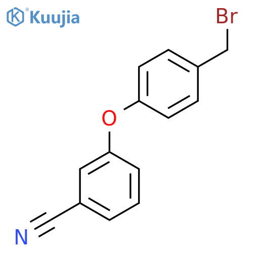 3-4-(bromomethyl)phenoxybenzonitrile structure