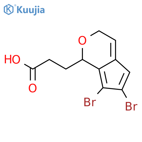 3-(6,7-Dibromo-2,3-dihydrobenzofuran-5-yl)propanoic Acid structure