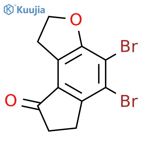4,5-Dibromo-1,2,6,7-tertahydro-8H-indeno5,4-bfuran-8-one structure