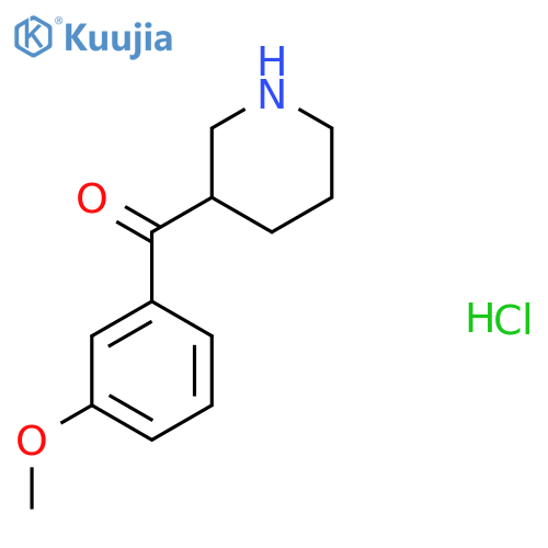 (3-Methoxyphenyl)-piperidin-3-ylmethanone;hydrochloride structure