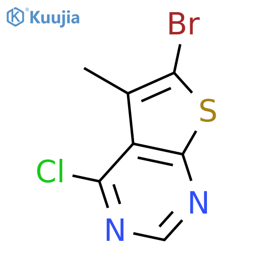 6-Bromo-4-chloro-5-methylthieno[2,3-d]pyrimidine structure
