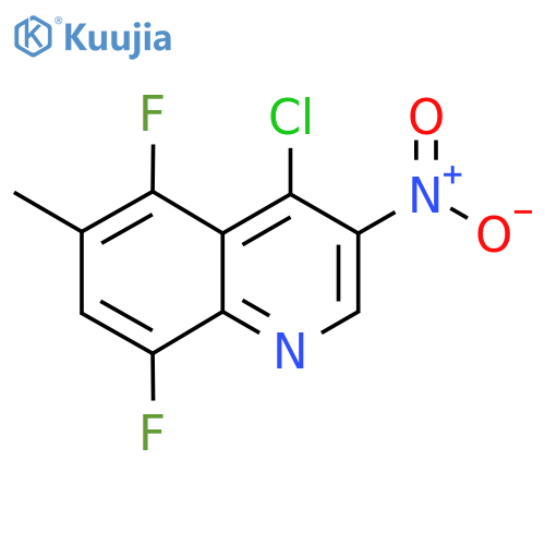 Quinoline, 4-chloro-5,8-difluoro-6-methyl-3-nitro- structure