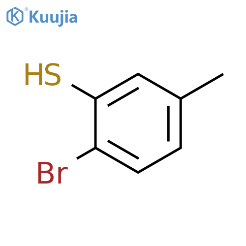 Benzenethiol, 2-bromo-5-methyl- structure