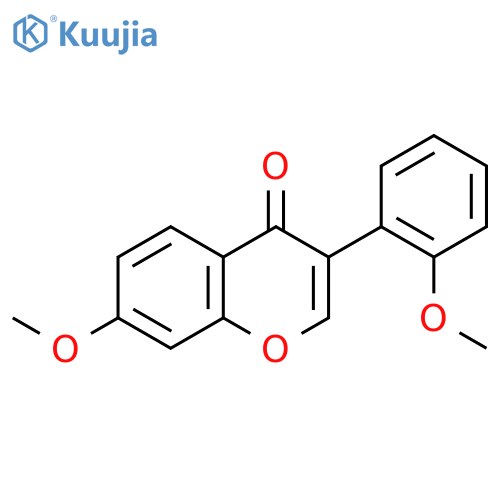 7-methoxy-3-(2-methoxyphenyl)-4H-chromen-4-one structure