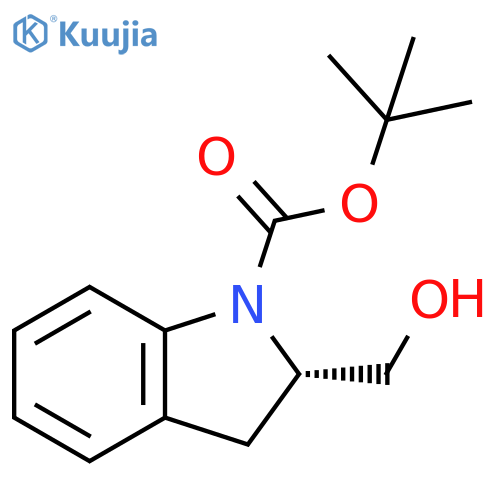 tert-butyl (2S)-2-(hydroxymethyl)-2,3-dihydro-1H-indole-1-carboxylate structure