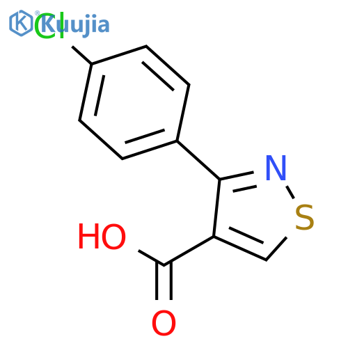 4-Isothiazolecarboxylic acid, 3-(4-chlorophenyl)- structure