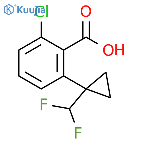 2-chloro-6-[1-(difluoromethyl)cyclopropyl]benzoic acid structure