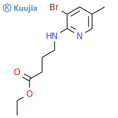 ethyl 4-(3-bromo-5-methylpyridin-2-yl)aminobutanoate structure