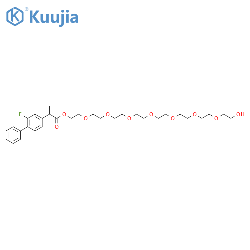 23-Hydroxy-3,6,9,12,15,18,21-heptaoxatricos-1-yl 2-Fluoro-α-methyl1,1'-biphenyl-4-acetate structure