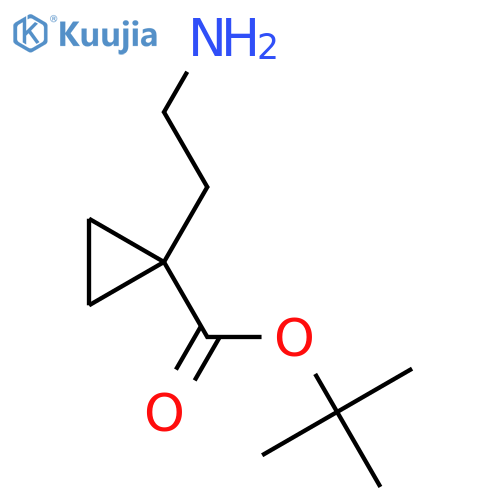 tert-butyl 1-(2-aminoethyl)cyclopropane-1-carboxylate structure