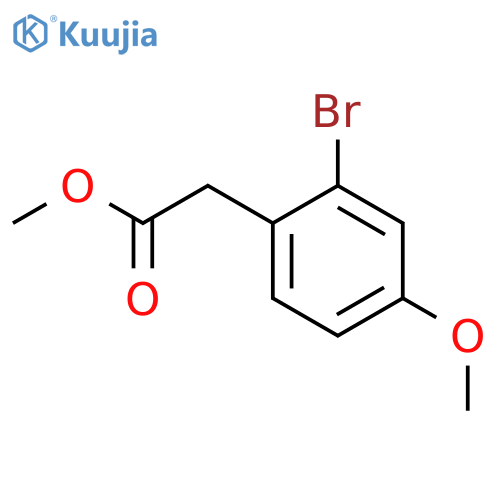 2-Bromo-4-methoxy-benzeneacetic acid,methyl ester structure