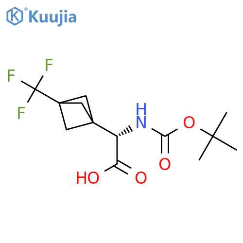 (2S)-2-{[(tert-butoxy)carbonyl]amino}-2-[3-(trifluoromethyl)bicyclo[1.1.1]pentan-1-yl]acetic acid structure