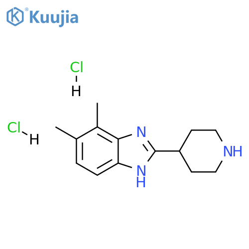 4,5-Dimethyl-2-piperidin-4-yl-1h-benzimidazole dihydrochloride structure