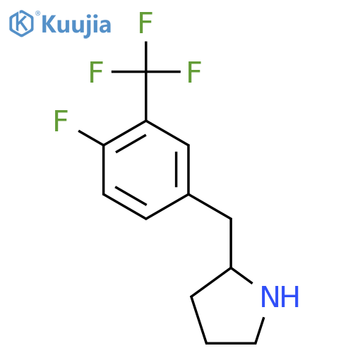 2-{[4-Fluoro-3-(trifluoromethyl)phenyl]methyl}pyrrolidine structure