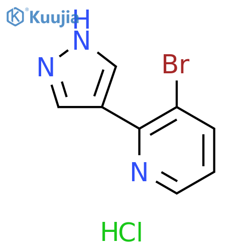 3-bromo-2-(1H-pyrazol-4-yl)pyridine dihydrochloride structure