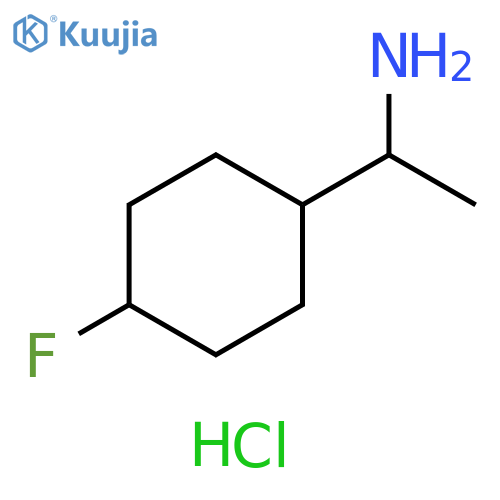1-(4-fluorocyclohexyl)ethan-1-amine hydrochloride structure