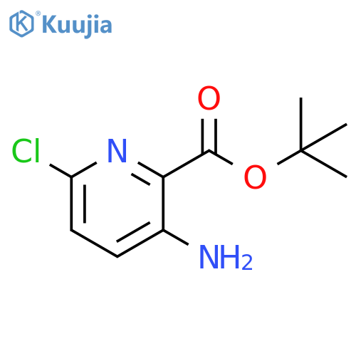 2-Pyridinecarboxylic acid, 3-amino-6-chloro-, 1,1-dimethylethyl ester structure