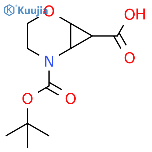 5-(tert-butoxy)carbonyl-2-oxa-5-azabicyclo4.1.0heptane-7-carboxylic acid structure