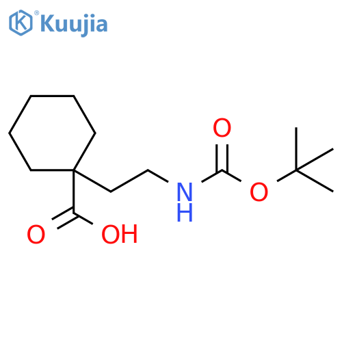 Cyclohexanecarboxylic acid, 1-[2-[[(1,1-dimethylethoxy)carbonyl]amino]ethyl]- structure